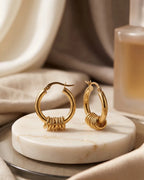 18K Gold Plated Bow Tie Stud Earrings - Zoene Jewels