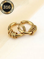 18K Gold Plated Bow Tie Stud Earrings - Zoene Jewels