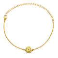 18K Gold Plated Flower Anklet — 304 Stainless Steel - Zoene Jewels