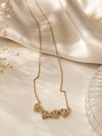 18K Gold Plated Four-Heart Clover Locket Necklace for Women | Waterproof Non-Tarnish Pendant Necklace - Zoene Jewels