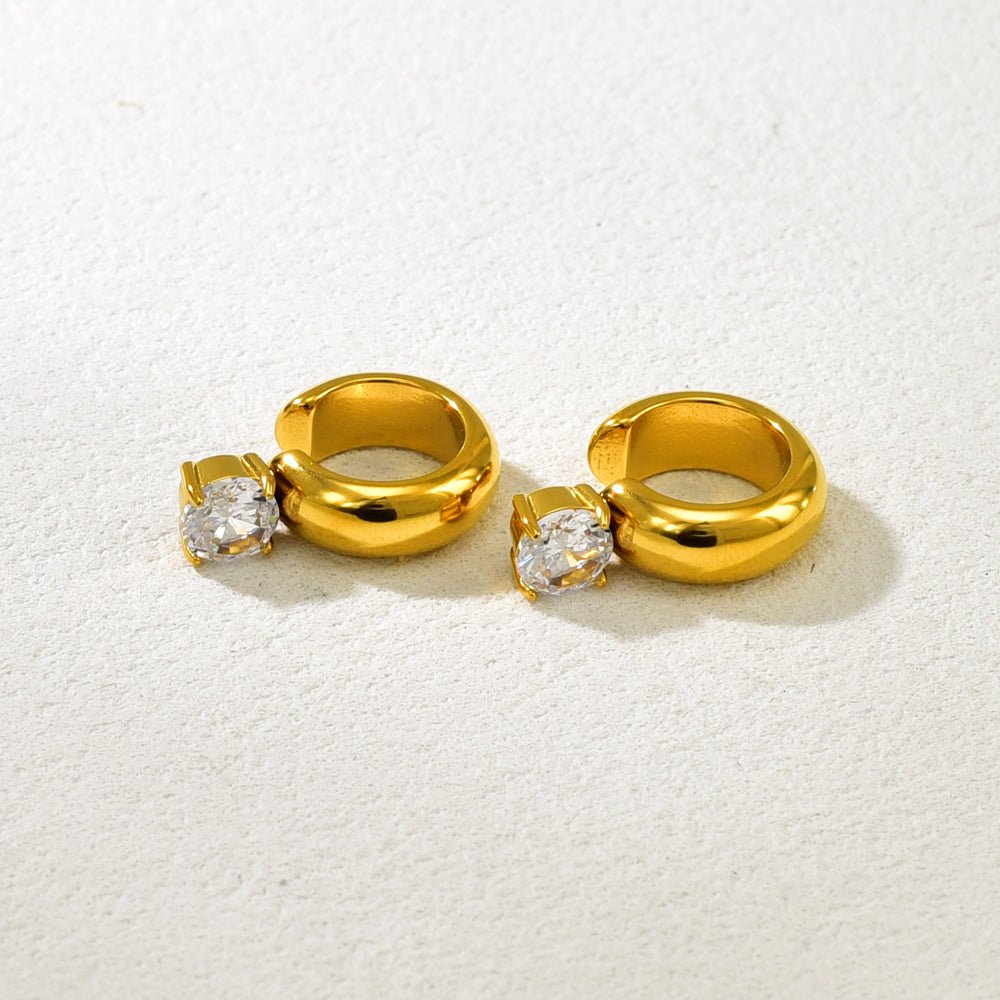 18K Gold Plated Geometric Ear Cuffs - Zoene Jewels