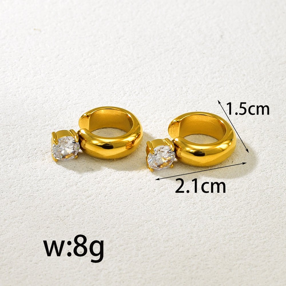 18K Gold Plated Geometric Ear Cuffs - Zoene Jewels