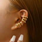 18K Gold-Plated Geometric Ear Cuffs – Pair - Zoene Jewels