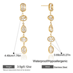 18K Gold Plated Geometric Stud Earrings - Zoene Jewels