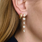 18K Gold Plated Geometric Stud Earrings - Zoene Jewels