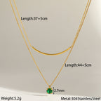 18K Gold Plated Heart Zircon Necklace - Zoene Jewels
