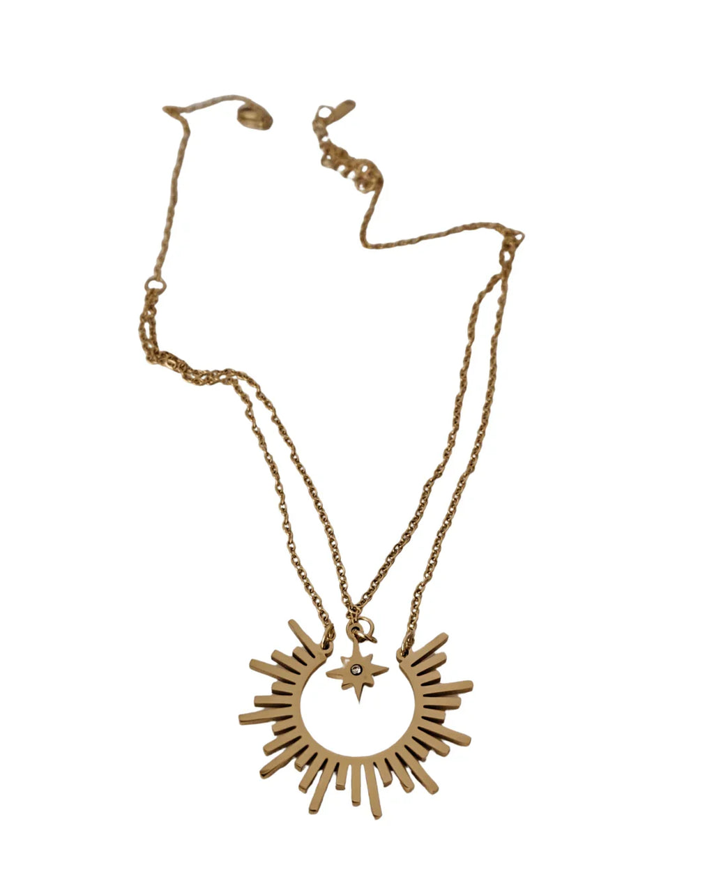 18K Gold Plated Sunflower Pendant Necklace for Women - Zoene Jewels