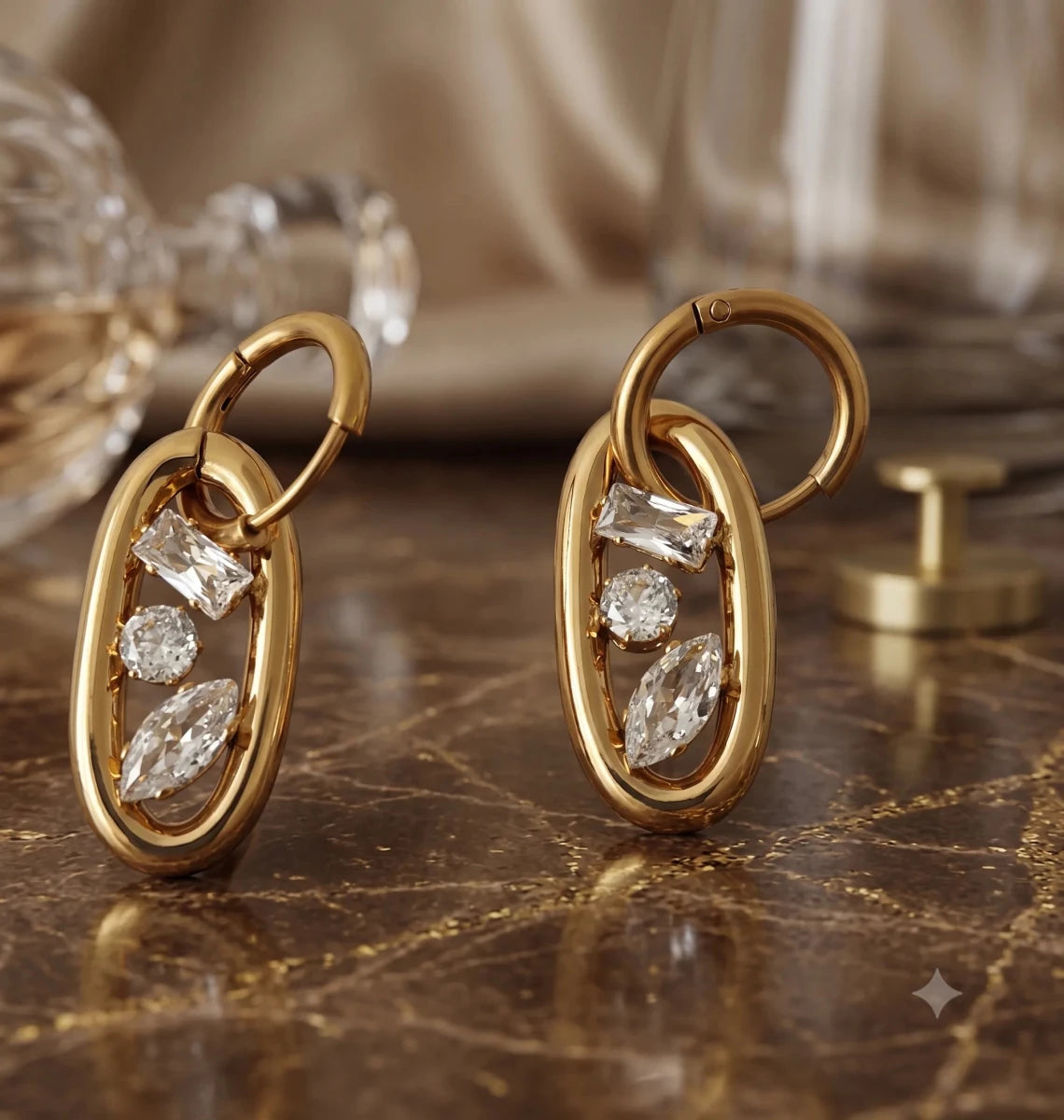 18K Gold Plated Tassel Drop Earrings - Zoene Jewels