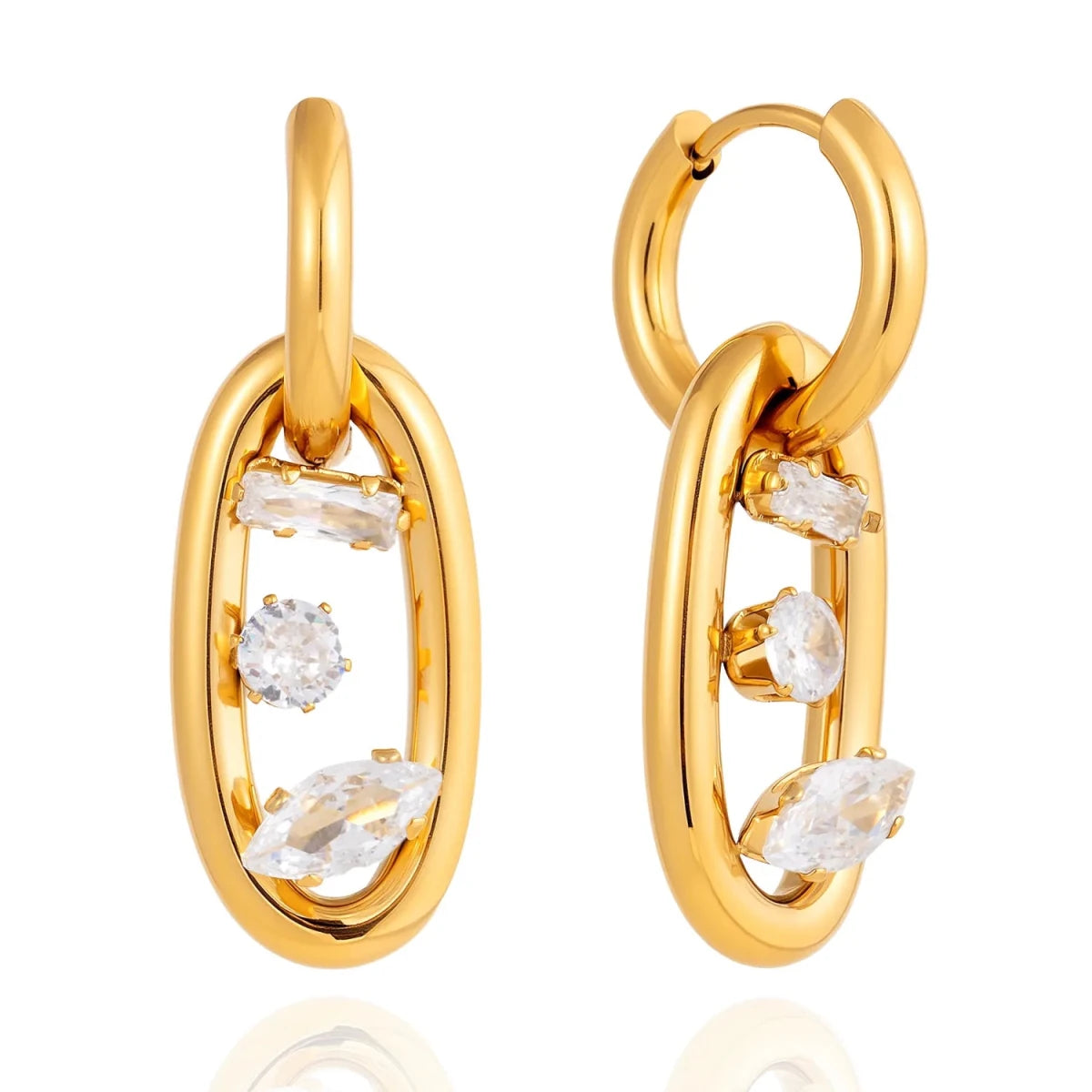 18K Gold Plated Tassel Drop Earrings - Zoene Jewels