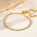 18K Gold Plated Zircon Bracelet – Premium 304 Stainless Steel - Zoene Jewels