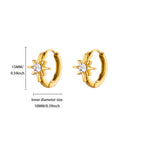 18K Gold Plated Geometric Star Stud Earrings
