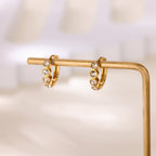 Luna Crystal Huggie Hoop Earrings