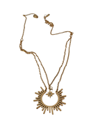 18K Gold Plated Sunflower Pendant Necklace for Women