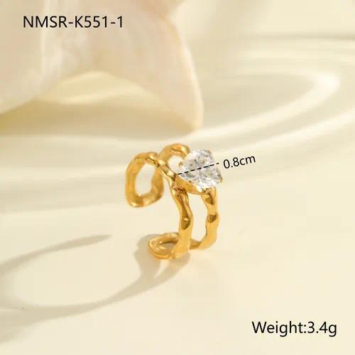 Irregular Zircon Ring