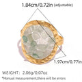 Natural Stone Open Ring