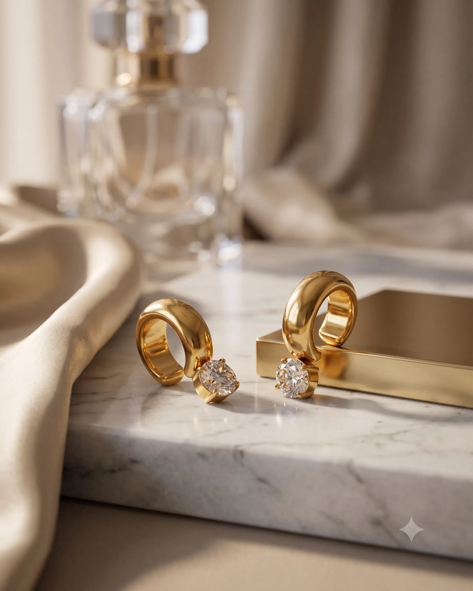 18K Gold Plated Geometric Ear Cuffs