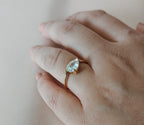 18K Gold Plated Trillion-Cut Zircon Ring