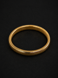 Serpent Coil Kada (10mm) – 18K Gold PVD Plated Stainless Steel Bangle for Women