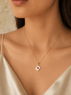 Ace of Hearts Pendant Necklace – 18K Gold Plated Playing Card Necklace for Women - Zoene Jewels