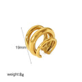 C-Shape Gold Ear Cuff — Real Gold Plated - Zoene Jewels