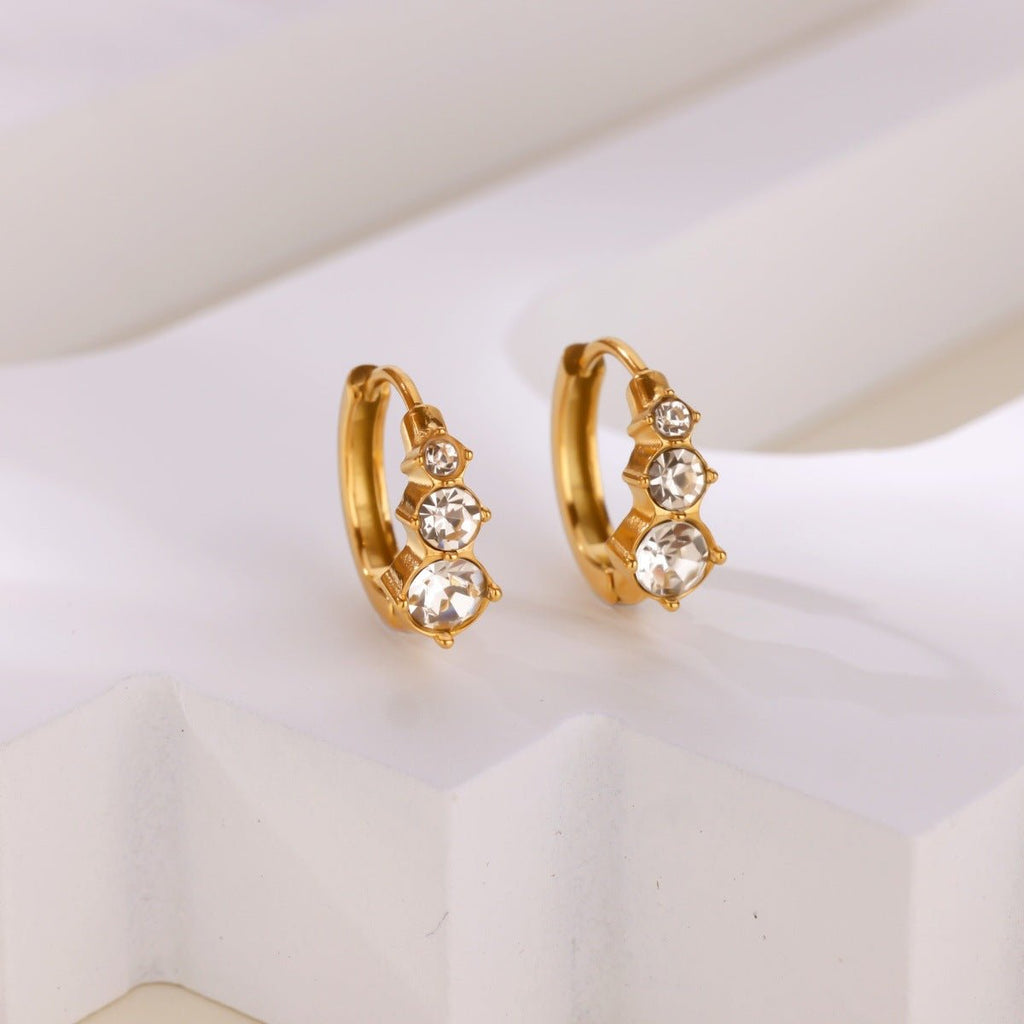 Celeste Crystal Hoop Earrings - Zoene Jewels
