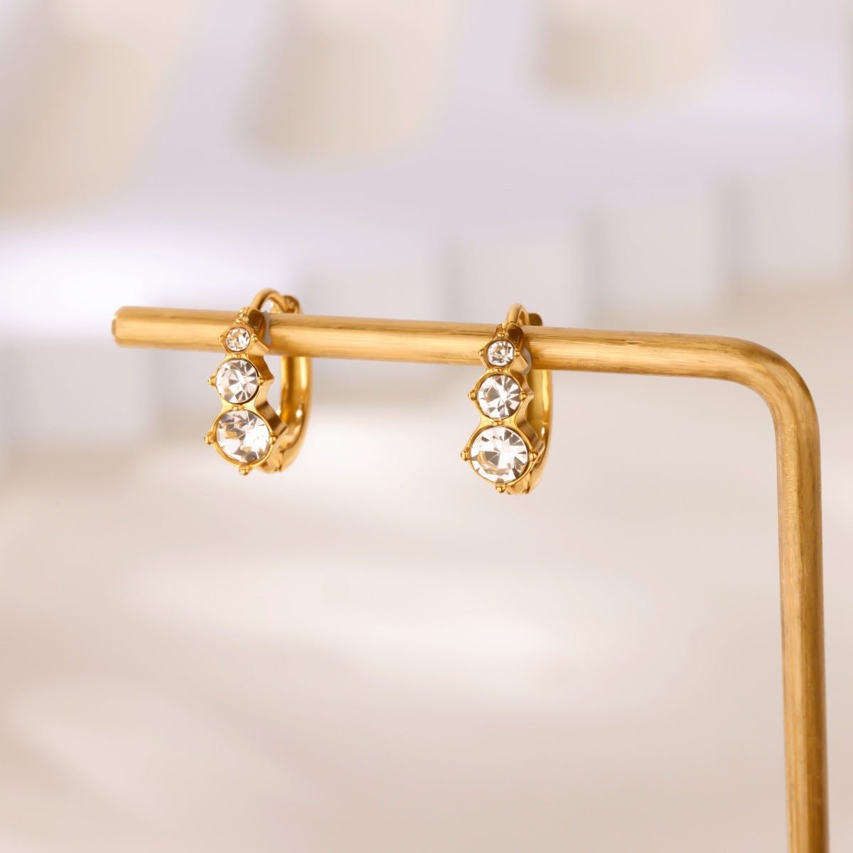 Celeste Crystal Hoop Earrings - Zoene Jewels