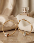 Celeste Orb Hoop Earrings - Zoene Jewels