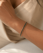 Emerald Weave Bracelet – 18K Gold Plated Green Crystal Chain Bracelet for Women - Zoene Jewels