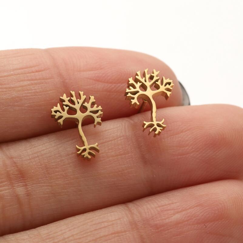 Eternal Tree of Life Stud Earrings - Zoene Jewels