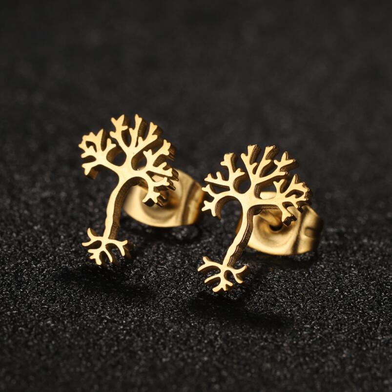Eternal Tree of Life Stud Earrings - Zoene Jewels
