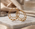Geometric 18K Gold-Plated Stainless Steel Earrings - Zoene Jewels