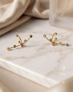 Geometric Ear Cuff with Zircon - Zoene Jewels