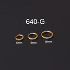 Geometric Zircon Ear Cartilage Ring — 18K Gold Plated - Zoene Jewels