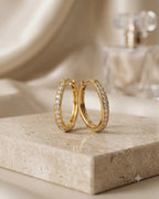 Geometric Zircon Ear Cartilage Ring — 18K Gold Plated - Zoene Jewels
