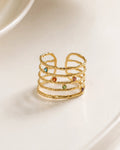 Iris Rainbow Cuff Ring for Women - Zoene Jewels