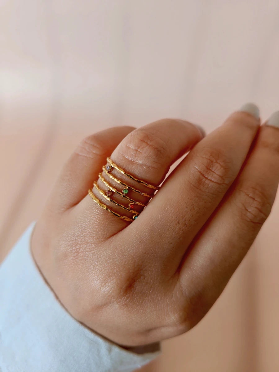 Iris Rainbow Cuff Ring for Women - Zoene Jewels