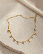 Layered Heart Charm Bracelet – 18K Gold Plated 316 Stainless Steel Zircon Bracelet for Women - Zoene Jewels