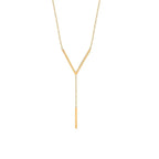 Minimal Y Drop Necklace - Zoene Jewels