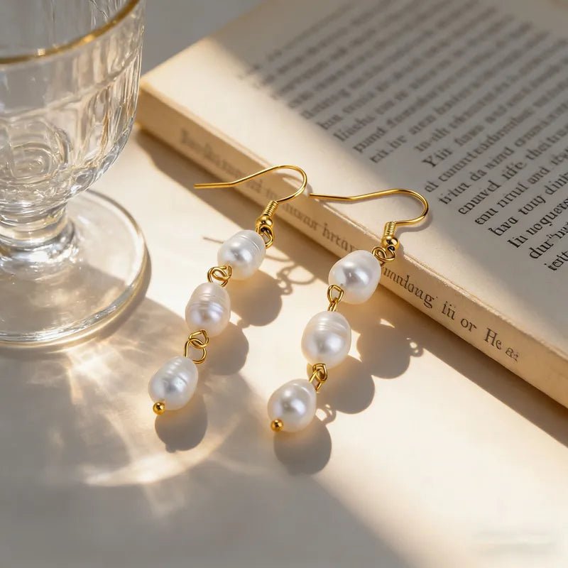 Pearla Cascade Drop Earrings - Zoene Jewels
