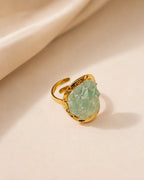 Reef Gravel Ring – 18K Gold Plated Adjustable - Zoene Jewels