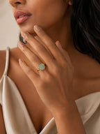 Reef Gravel Ring – 18K Gold Plated Adjustable - Zoene Jewels