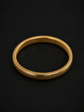 Serpent Coil Kada (10mm) – 18K Gold PVD Plated Stainless Steel Bangle for Women - Zoene Jewels