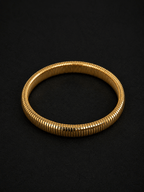 Serpent Coil Kada (10mm) – 18K Gold PVD Plated Stainless Steel Bangle for Women - Zoene Jewels