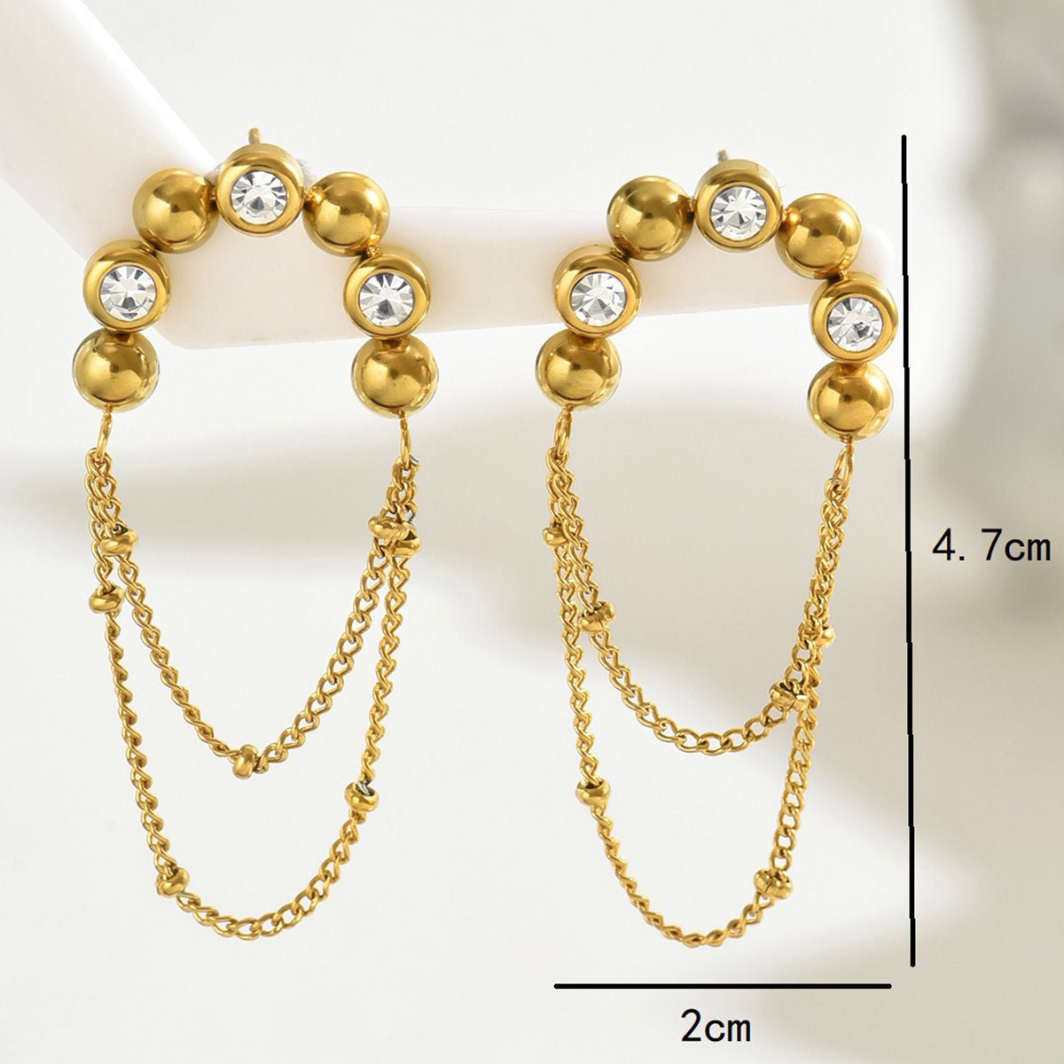 Twilight Chain Dangle Earrings - Zoene Jewels