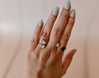 Two Stone Pear Cut Ring - Zoene Jewels