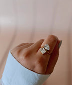 Two Stone Pear Cut Ring - Zoene Jewels