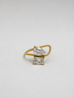 Two Stone Pear Cut Ring - Zoene Jewels