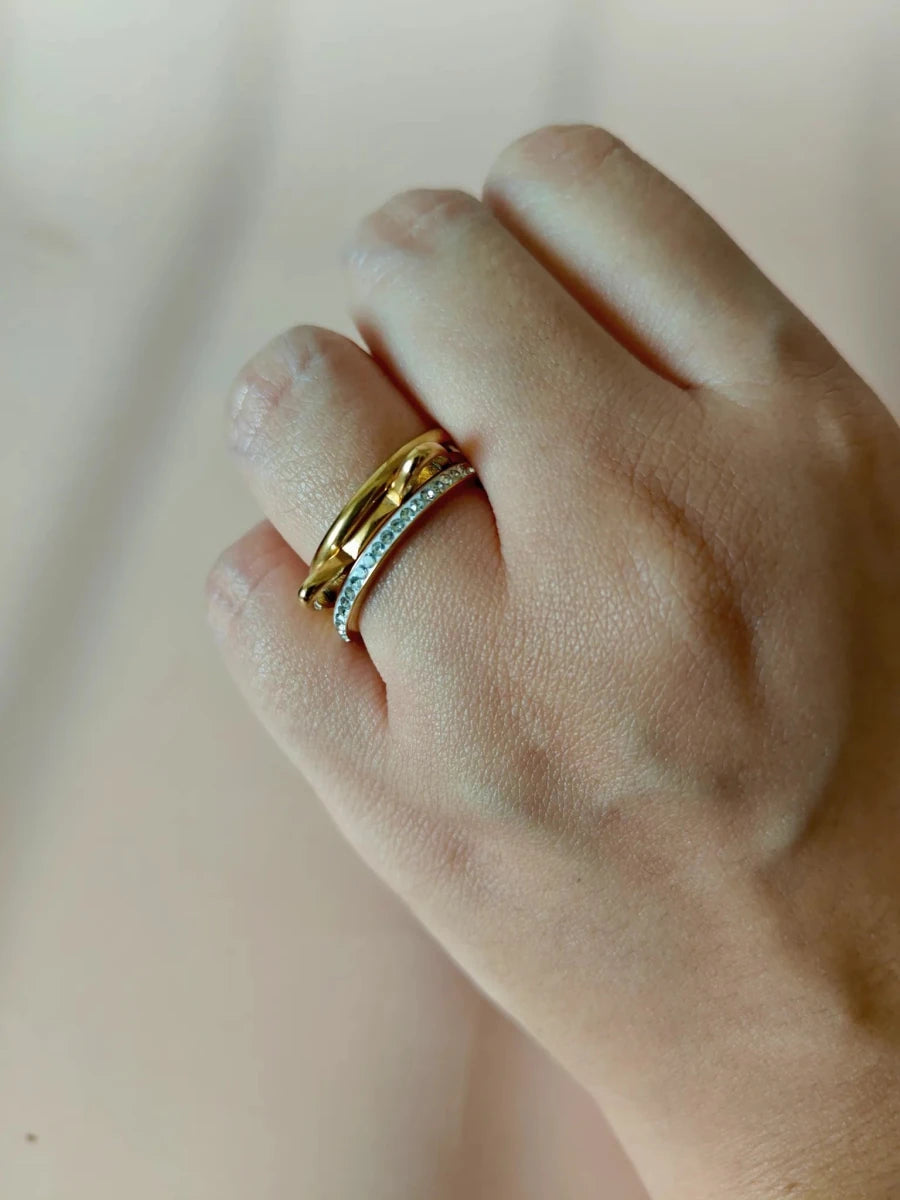 Whisker Charm Stack Ring - Zoene Jewels