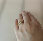 Whisker Charm Stack Ring - Zoene Jewels