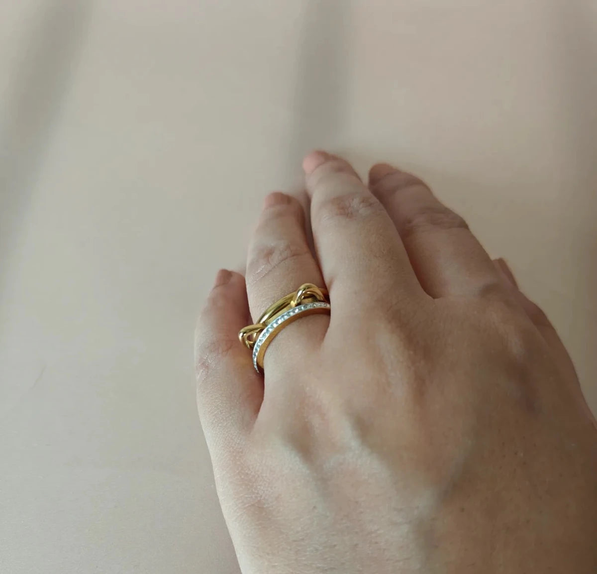 Whisker Charm Stack Ring - Zoene Jewels